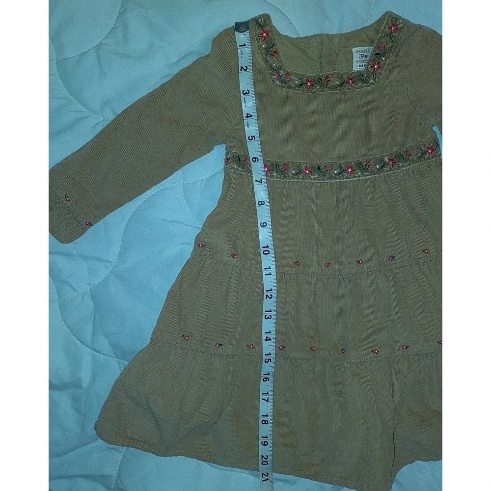💜🩷Gils Dress Original‎ Gap Garment Embroidery Flowers Size 2Y🩷❤️